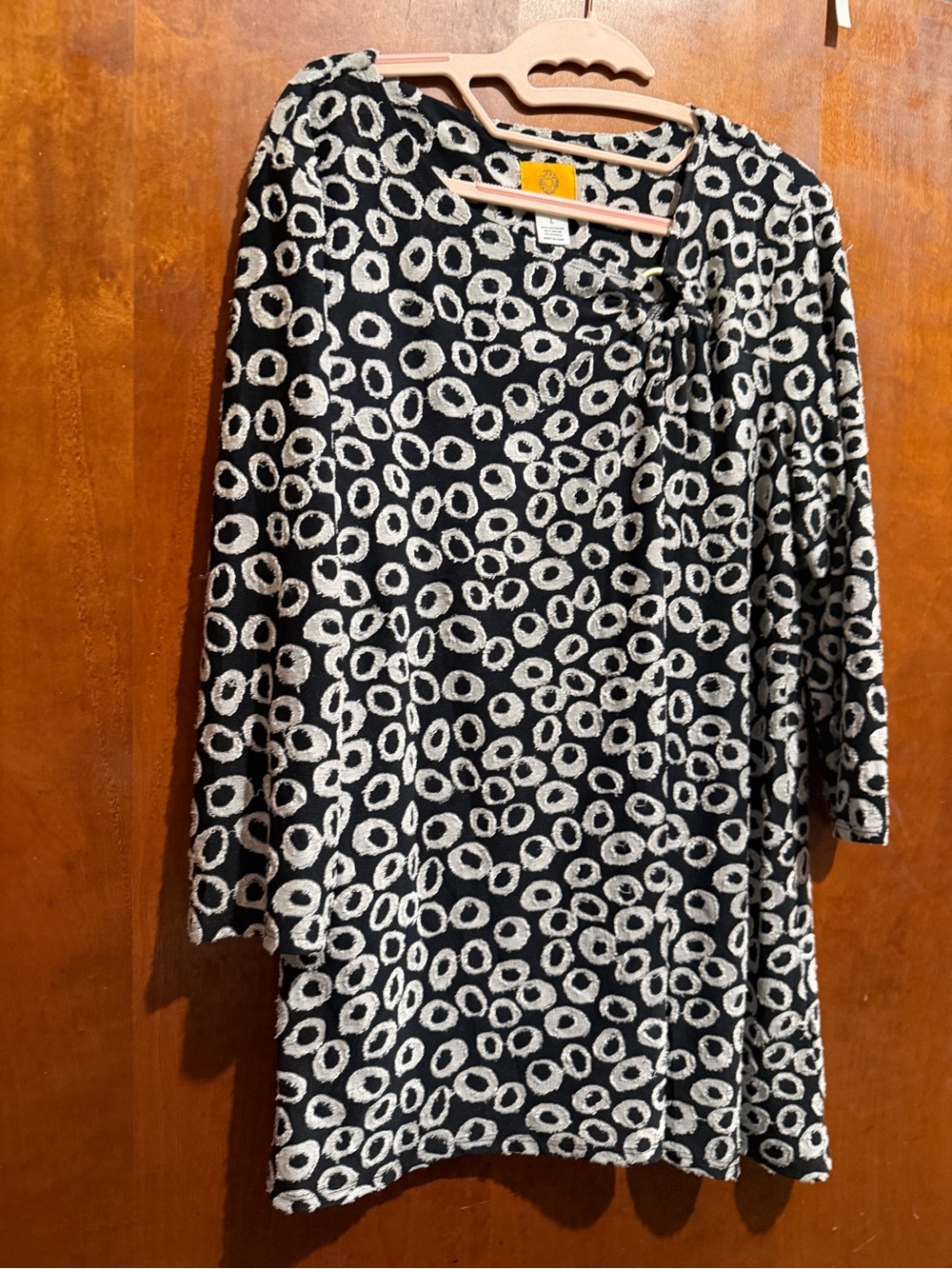 Ruby Rd. Black and Yellow Label Knit Top